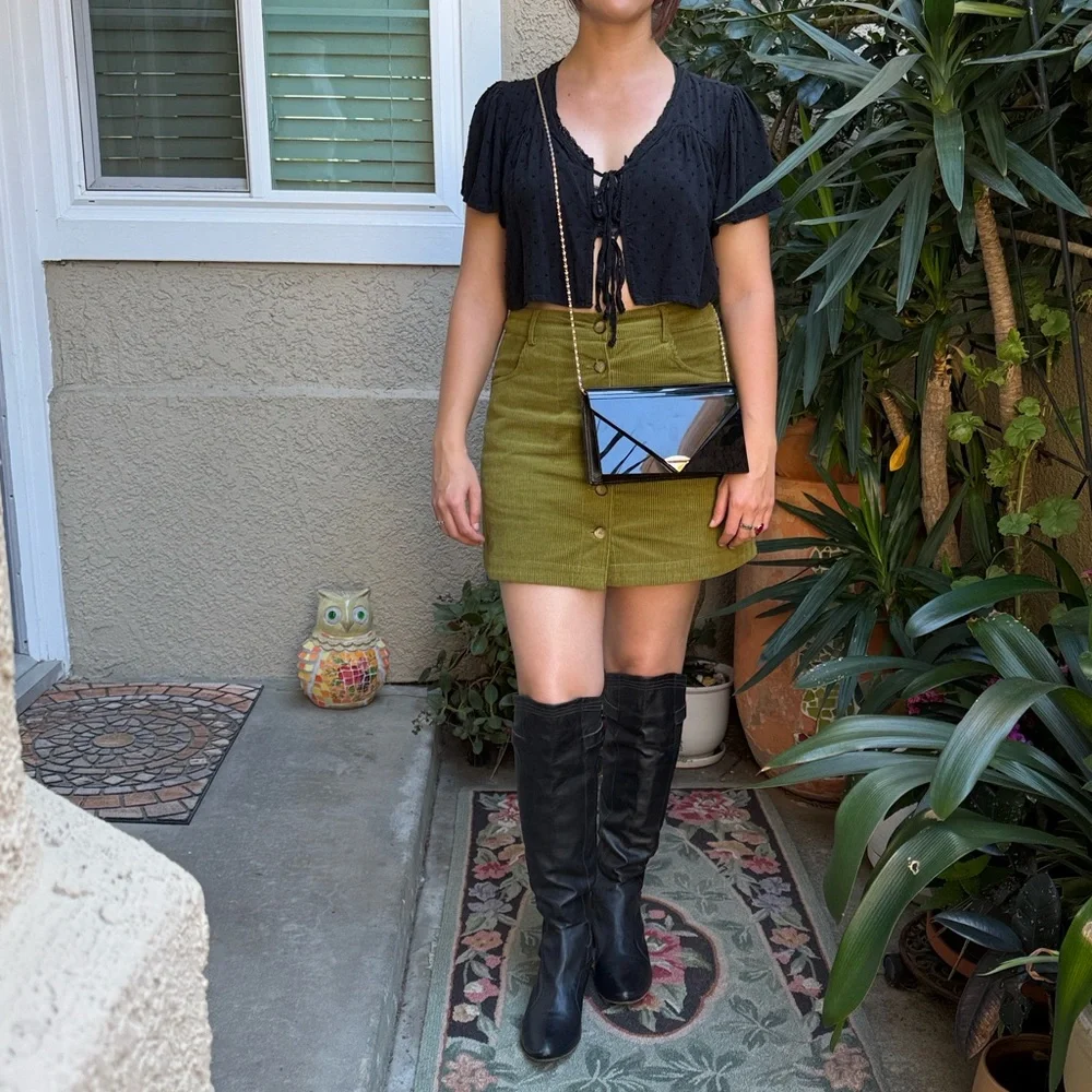 New Vintage Joie Black All Leather Over the Knee Boots with Buckles